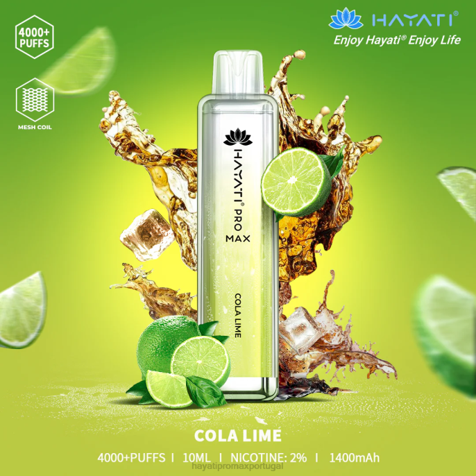 Hayati Pro Max descartável J4PV101 cola de limão - Hayati Vape Portugal