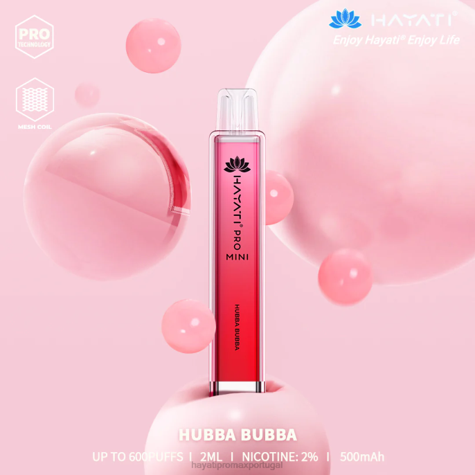 Hayati Pro Mini descartável J4PV11 hubba bubba - Hayati Vape Portugal