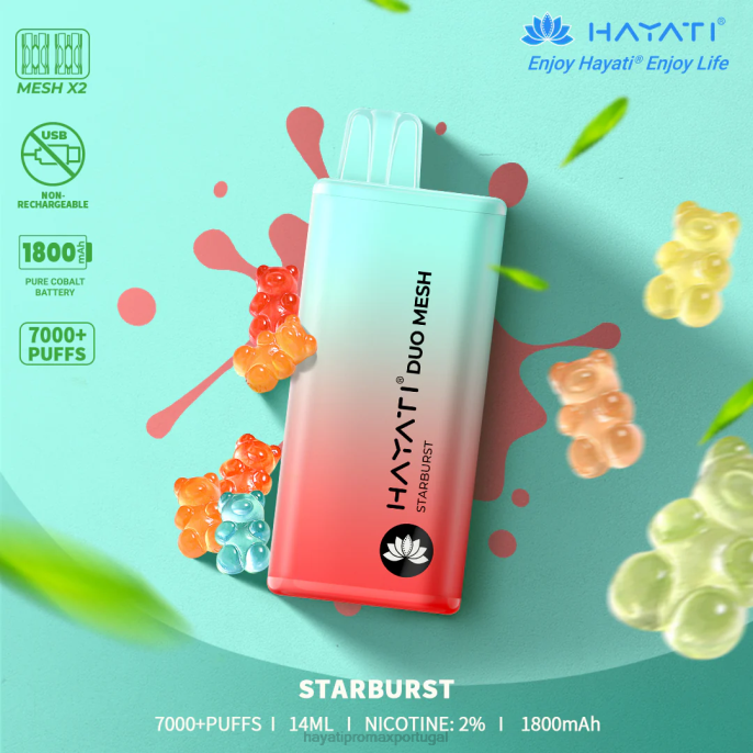 Hayati Duo Mesh descartável J4PV181 explosão estelar - Hayati Vape Portugal