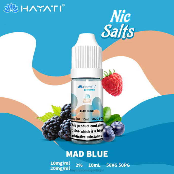 Hayati Pro Max sais de nic J4PV243 azul louco - Hayati Disposable Vape