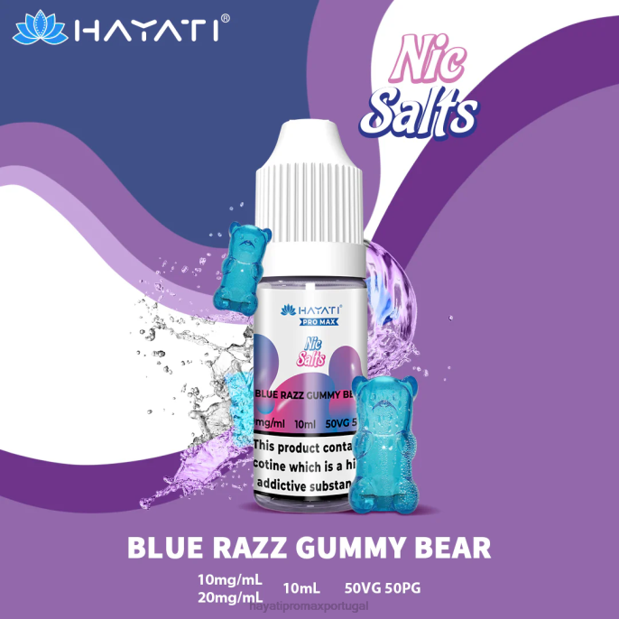 Hayati Pro Max sais de nic J4PV247 ursinho de goma razz azul - Hayati Vape Review