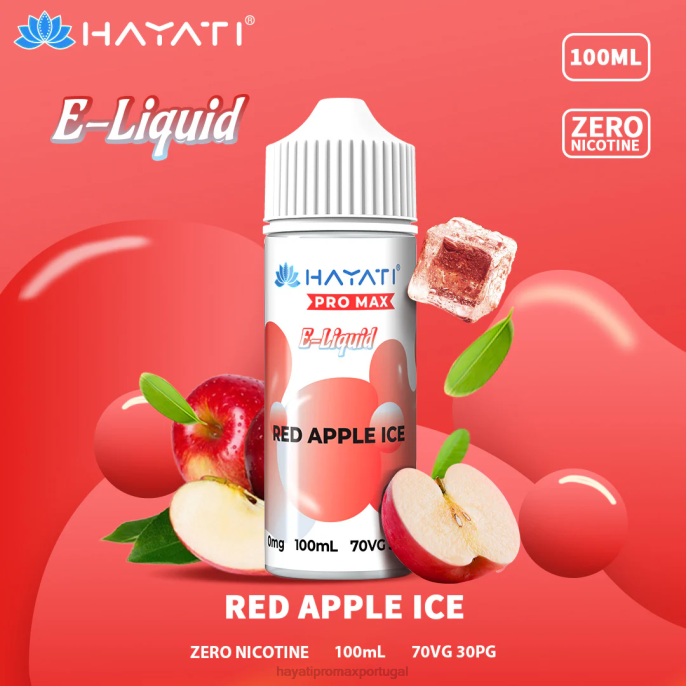 Hayati Pro Max sais de nic J4PV257 gelo de maçã vermelha - Hayati Vape Review